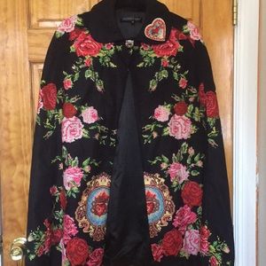 Cross stitch floral cape